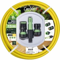 Le moins cher 😀 CAPVERT Batterie Tuyau D'arrosage Néo Reflex Cap Vert - Diamètre 15 Mm - Longueur 15 M 🛒