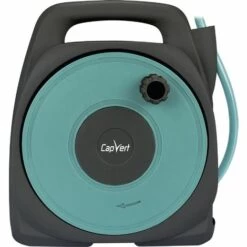 Tout neuf 🌟 Dévidoir De Tuyau D'arrosage Portable équipé Capvert - Longueur 10 M - Bleu Et Gris Anthracite 🎉