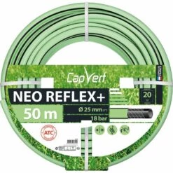 Tout neuf 👏 CAPVERT Tuyau D'arrosage Néo Reflex+ Cap Vert -Diamètre 25 Mm - Longueur 50 M 😉