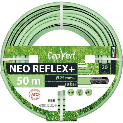 Tout neuf đ CAPVERT Tuyau D'arrosage Néo Reflex+ Cap Vert -Diamètre 25 Mm - Longueur 50 M đ 3 Tout neuf đ CAPVERT Tuyau D'arrosage Néo Reflex+ Cap Vert -Diamètre 25 Mm - Longueur 50 M đ