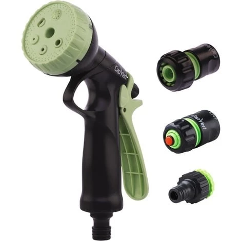 Sortie 😍 CAPVERT Kit Pistolet D'arrosage à Pomme ABS Et Raccord Cap Vert - Diamètre 19 Mm 💯 3 Sortie 😍 CAPVERT Kit Pistolet D'arrosage à Pomme ABS Et Raccord Cap Vert - Diamètre 19 Mm 💯