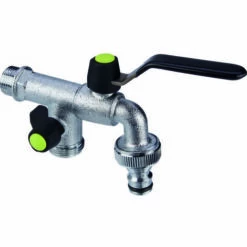 Sortie 🎁 CAPVERT Robinet Vanne De Puisage - 2 Sorties - Filetage 15 X 21 - 20 X 27 Mm ❤️